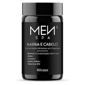 Suplemento para Crescer Barba e Cabelo Biotina Concentração Máxima Menspa