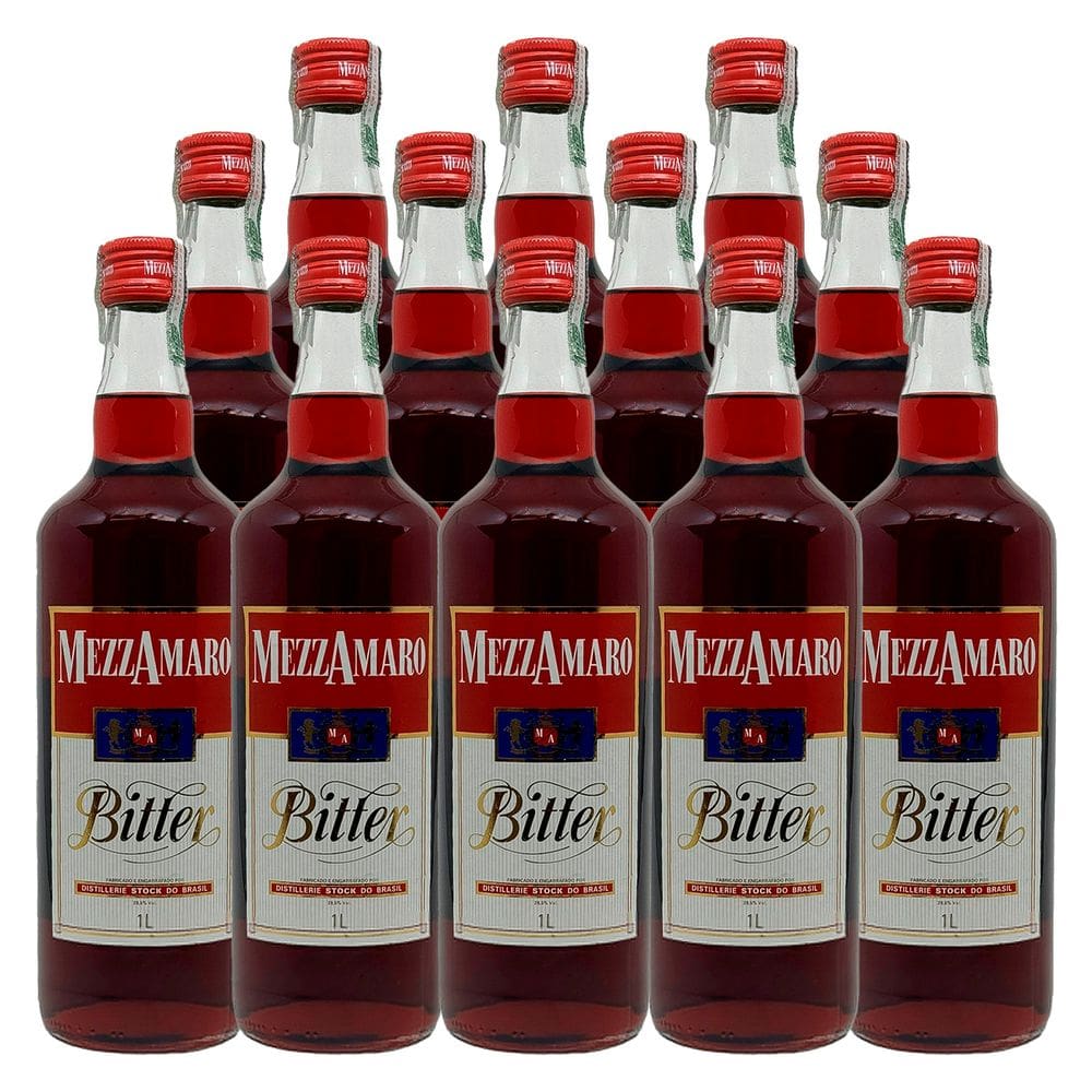 Bitter Amaro MezzAmaro Garrafa 1l 12 Unidades