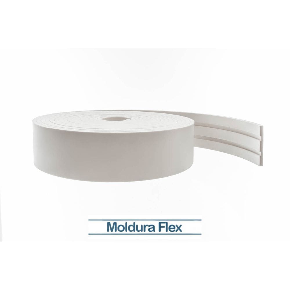 Rodapé Eva Flexível Autoadesivo 10cm x 1cm Siena 48 Metros