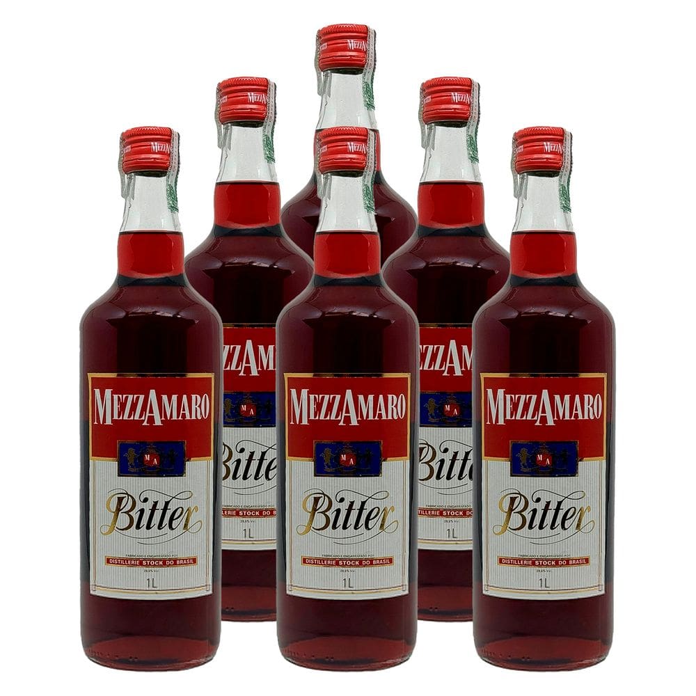 Bitter Amaro MezzAmaro Garrafa 1l 6 Unidades