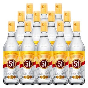 Cachaça Aguardente 51 Garrafa 965ml 12 Unidades