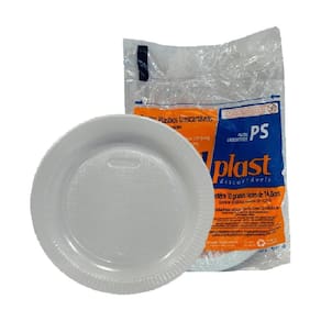 Prato Descartável Sobremesa Raso 15Cm C/500 Cor Branco Bolo