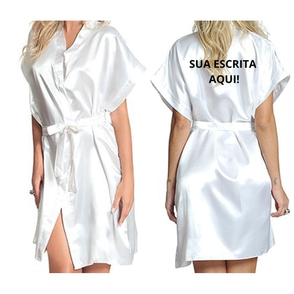 Robe roupão hobbe Personalizado todo em cetim