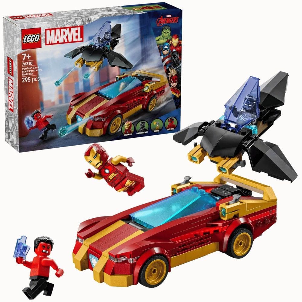 Lego Marvel Pantera Negra E Carro Homem Deferro295Pçs7+76310