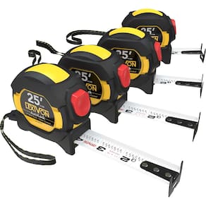 Fita métrica LEXIVON AutoLock 7,5 m/25 pés, pacote com 4 revestimentos de nylon