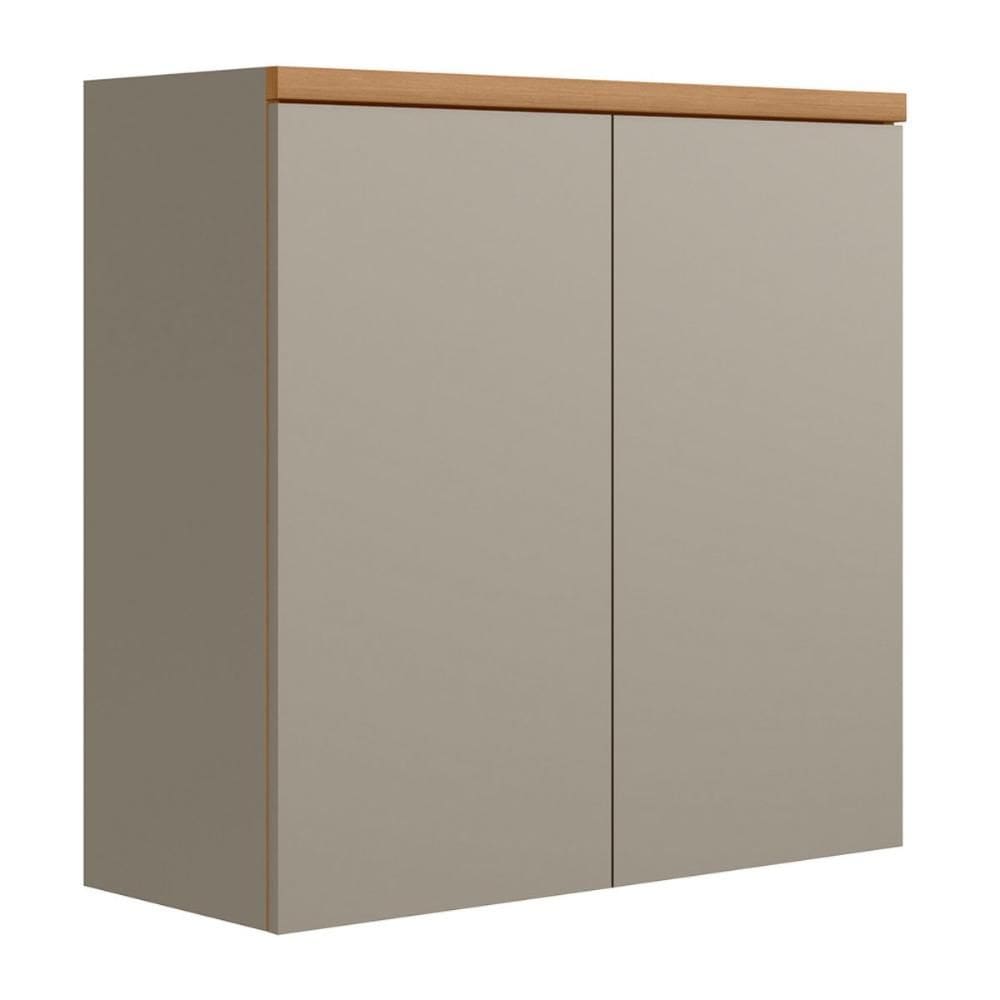 Armario Aereo 2 Portas NIce Jequitiba Gris