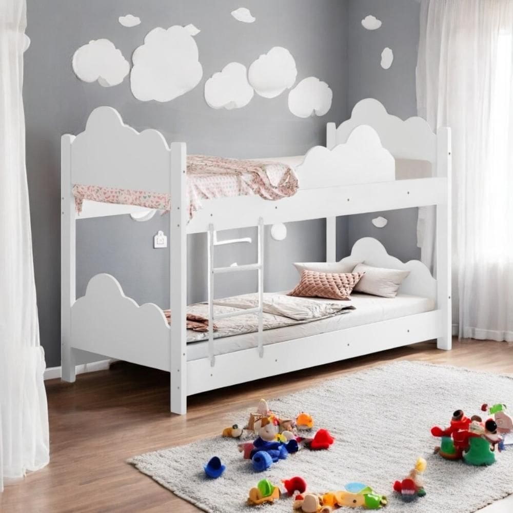 Beliche Infantil com Escada Ayla Branco