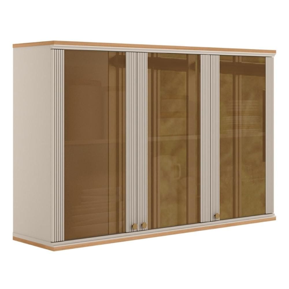 Armario Aereo 3 Portas Berlim Jequitiba Off White