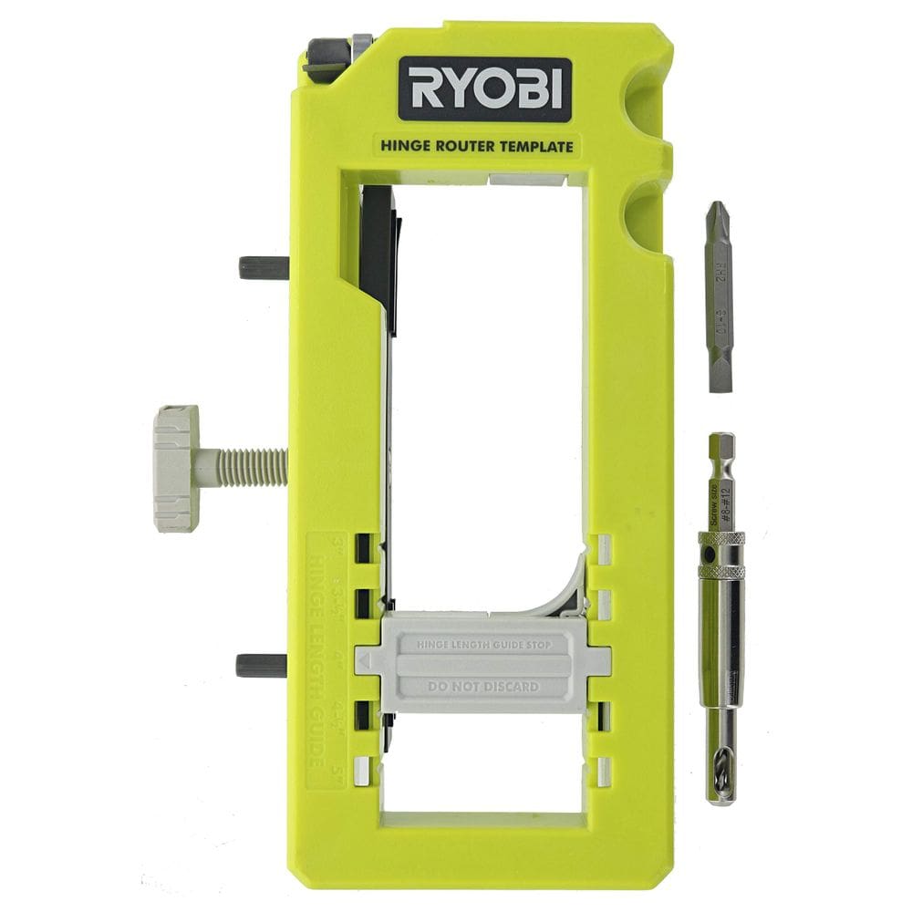 Kit de instalação de dobradiça de porta Ryobi A99HT3 com modelo de encaixe