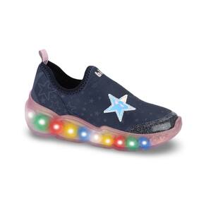 Tênis Infantil de Luz Menina Bibi Roller Celebration 3.0 Marinho Sugar de Estrela