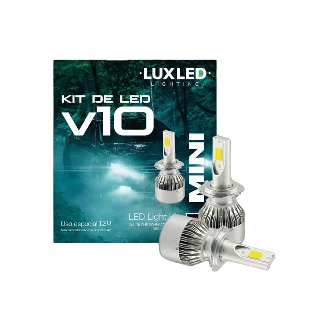 Kit Xenon Led automotivo 6500k V10 20000 Lúmens 30w Luxled
