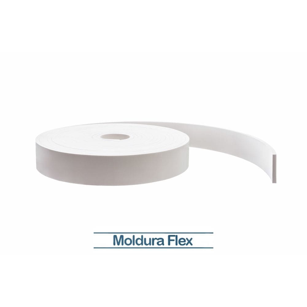 Rodapé Eva Flexível Autoadesivo 7cm x 1cm Veneza 50 Metros