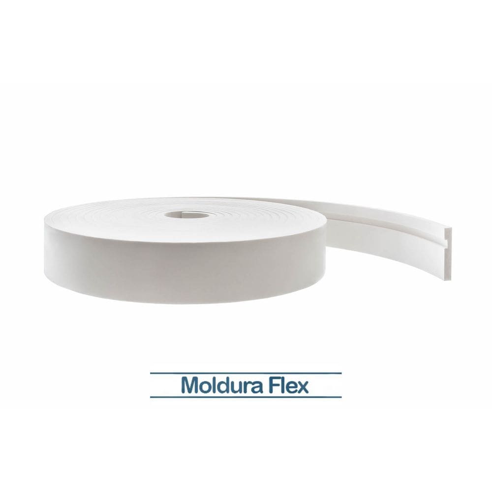 Rodapé Eva Flexível Autoadesivo 7cm x 1cm Lucca 30 Metros