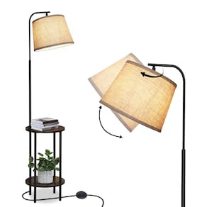 Luminária de chão DEWENWILS com mesa Mesa de cabeceira de fazenda de 157 cm