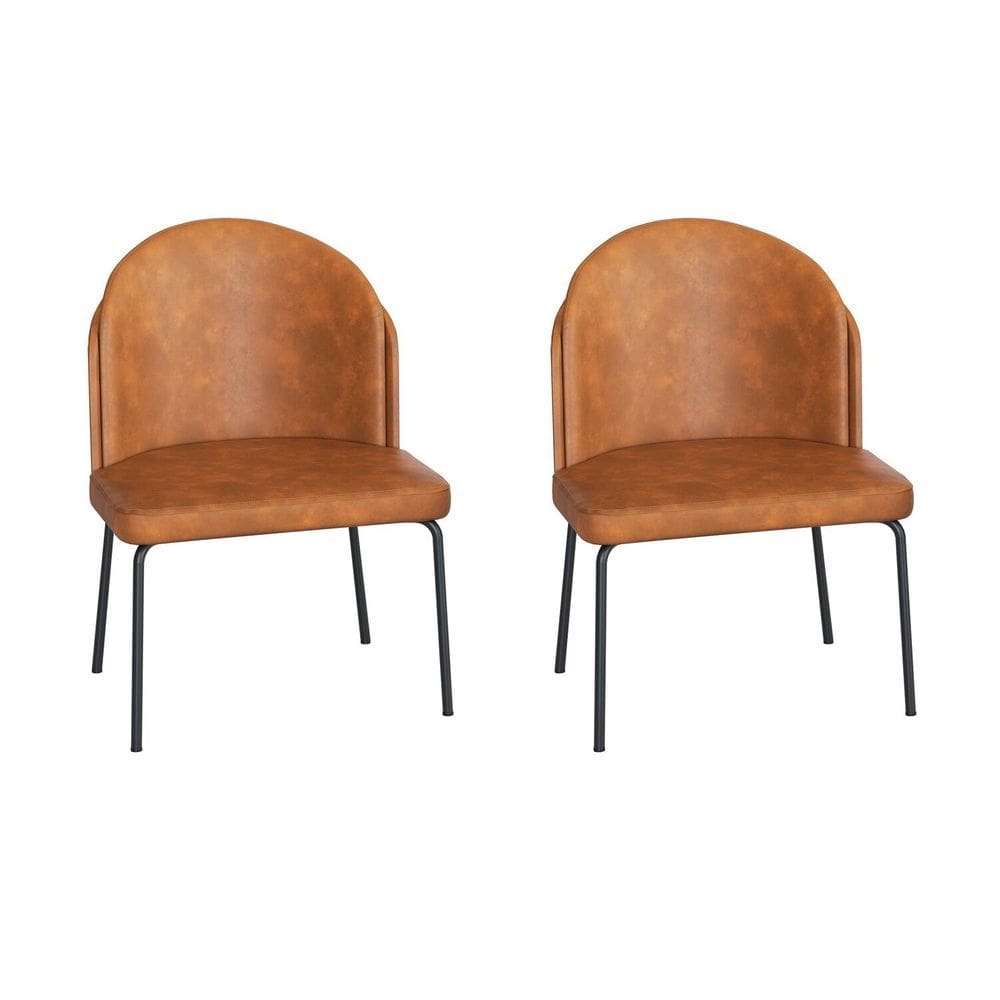 Conjunto 2 Cadeiras Oslo 80x56x59cm Preto/Caramelo
