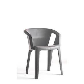 Cadeira para Jardim Una 72,6cmx46cmx42cm Cinza Mushroom