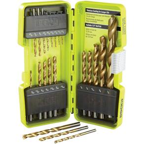 Conjunto de brocas Ryobi com revestimento de titânio, 21 peças