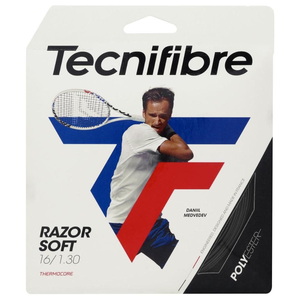 Corda Tecnifibre Razor Soft 16 1.30mm - Set Individual - Preta