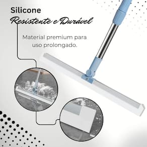 Super Kit 2 Rodos Mágico Vassoura Silicone Limpeza Fácil