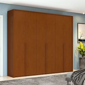 Guarda-roupa 6 Portas 4 Gavetas 100% Mdf Style Frassino