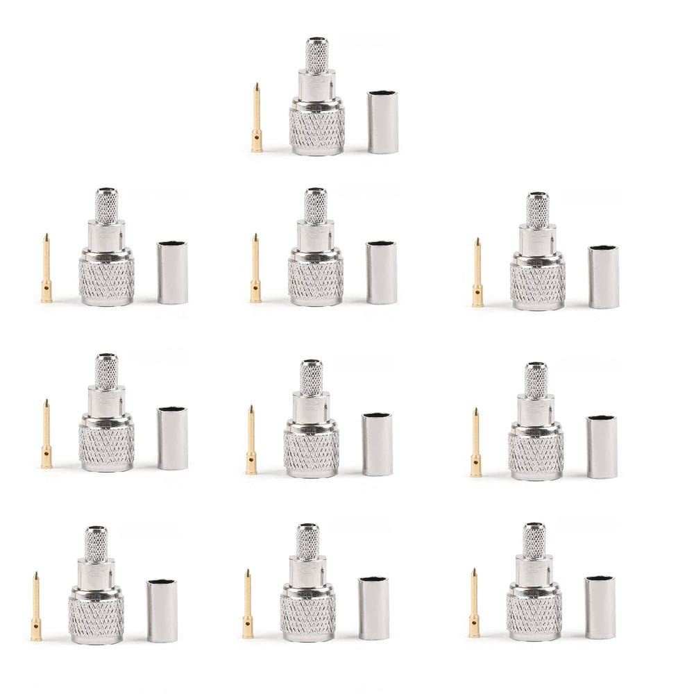 Conector Areyourshop Mini-UHF Male Crimps para cabo RG-58/U
