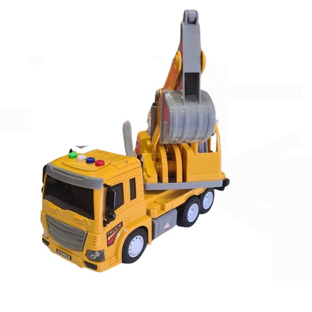 Caminhão Escavadeira Com Luz e Som De Fricção - MR 2819-29A