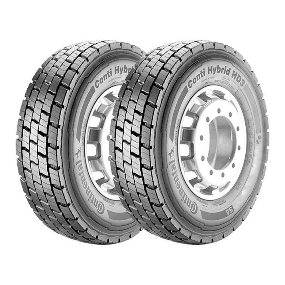 Kit 2 Pneus Continental Aro 22,5 295/80R22,5 Conti Hybrid HD3 LRH 16 Lonas 152/148M