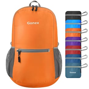 Mochila Gonex Ultra Leve Embalável 20L Laranja
