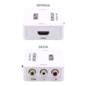 Adaptador HDMI p/ RCA | 1080p | Vídeo Analógico