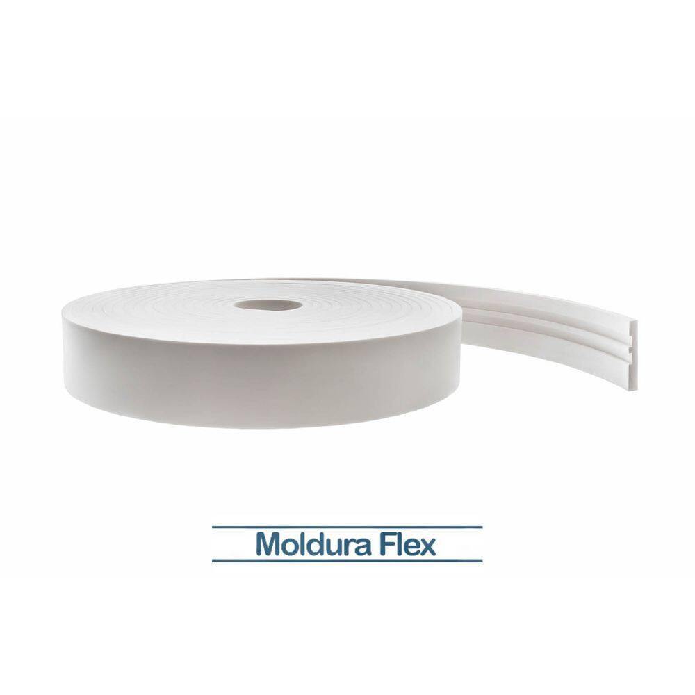 Rodapé Eva Flexível Autoadesivo 7cm x 1cm Napoli 24 Metros