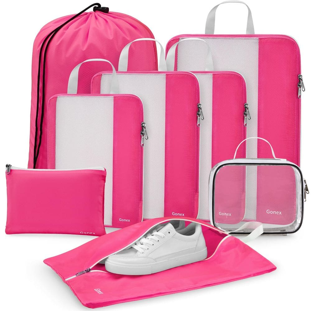 Conjunto de cubos de compressão Gonex 8 para viagens com malas