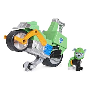 Veículo de brinquedo Paw Patrol Moto Pups Rocky Pull Back com boneco