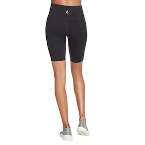 Short de bicicleta Skechers GO Walk de cintura alta para mulher, preto, tamanho M