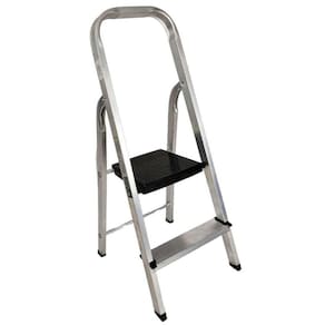 Escada Doméstica 2 Degraus em Alumínio Até 120 KG EVE1022 EVALD