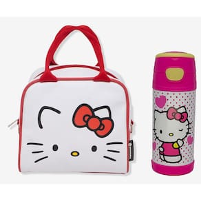 Lancheira e Garrafa Térmica Hello Kitty Zona Criativa Kit