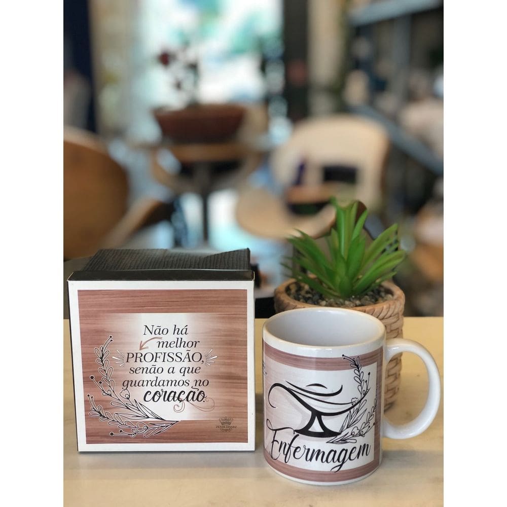 Caneca em Cerâmica Profissões -Enfermagem 300ml
