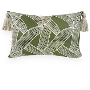 Almofada Decorativa Linho Bordado com Pesponto Geo 35x58cm - Catran