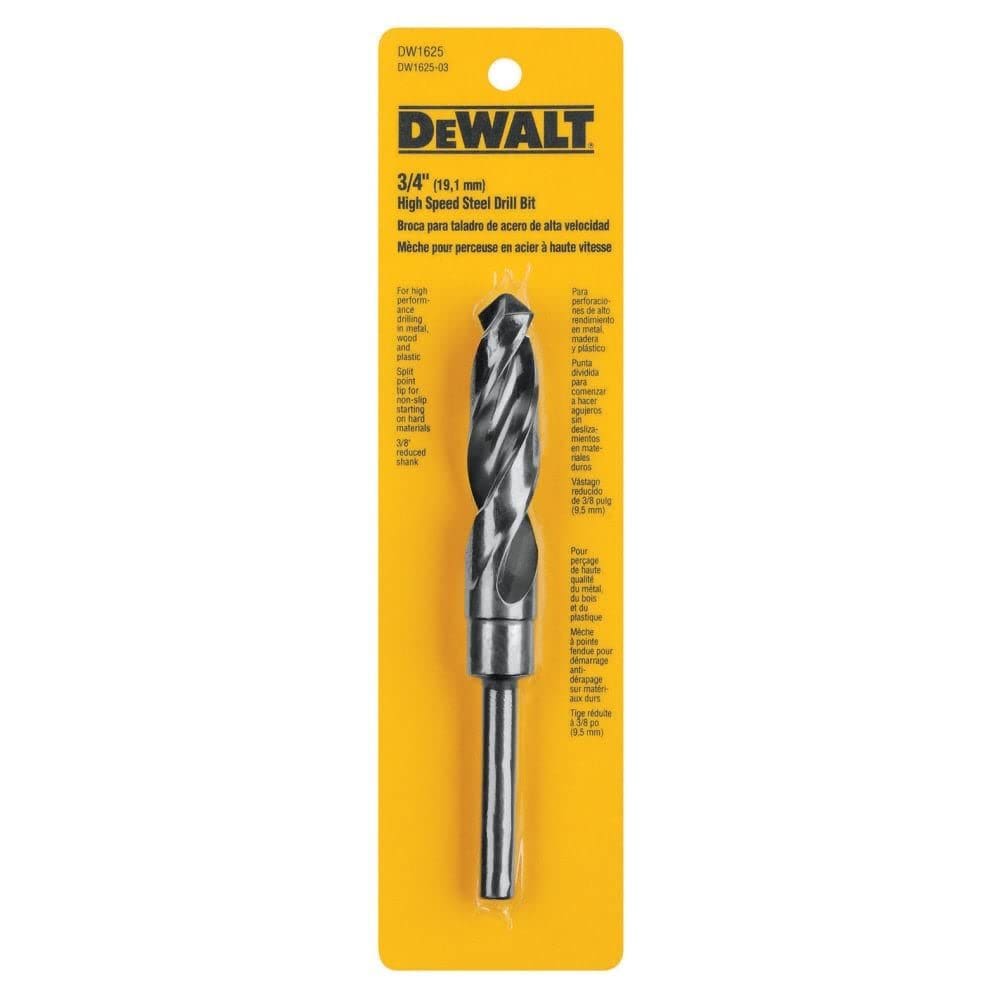 Broca helicoidal DEWALT DW1625 19 mm com haste de óxido preto de 12,7 mm