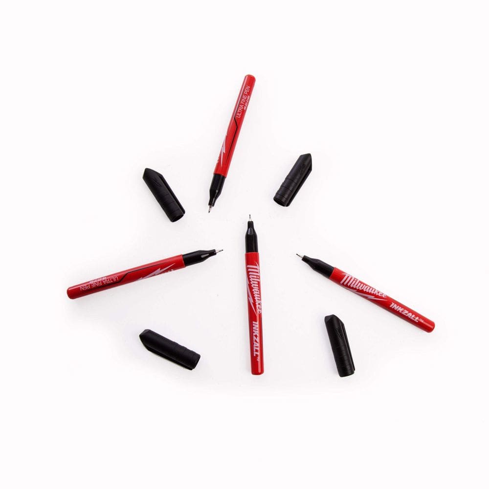 Canetas Milwaukee Fine Point Ultra Black, pacote com 4