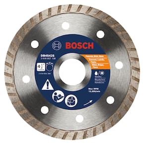 Lâmina de diamante Bosch DB4542S de 4,5 polegadas para concreto, tijolo
