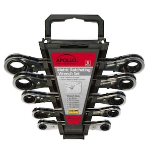 Conjunto de chaves de catraca Apollo Tools DT1213, 5 peças métricas
