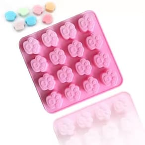 Molde Silicone 16 Patinhas Patas Cachorro Gato Resina Doces