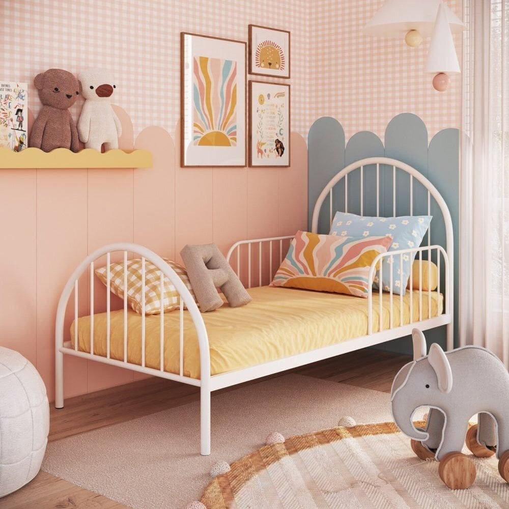 Cama Infantil em Ferro 199x110x95 Cm Hope Branco