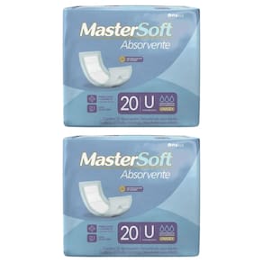 Kit 2 Pacotes Absorvente Geriátrico Dry Economics Master Soft Unissex 40 Unidades