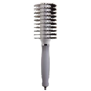 Escova de cabelo Olivia Garden Turbo Vent Oval Twin com 100% cabelo de javali