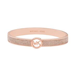Pulseira Michael Kors MK Logo em ouro rosa para mulheres
