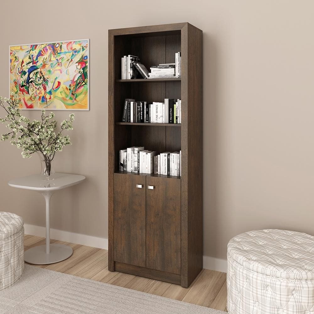 Armário Alto para Escritório 02 Portas ME4110 Rústico Tecnomobili