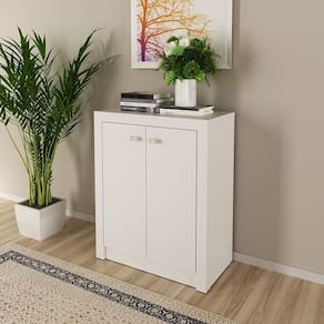 Balcão para Escritório Baixo 02 Portas ME4103 Branco Tecnomobili