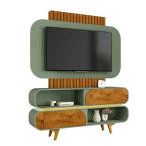 Estante Home Camboriú para Tv de 55" Naturalle Pistache Bechara