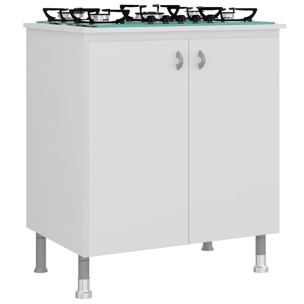 Balcao Para Cooktop 2 Portas 73 cm BA115 Branco Dtall